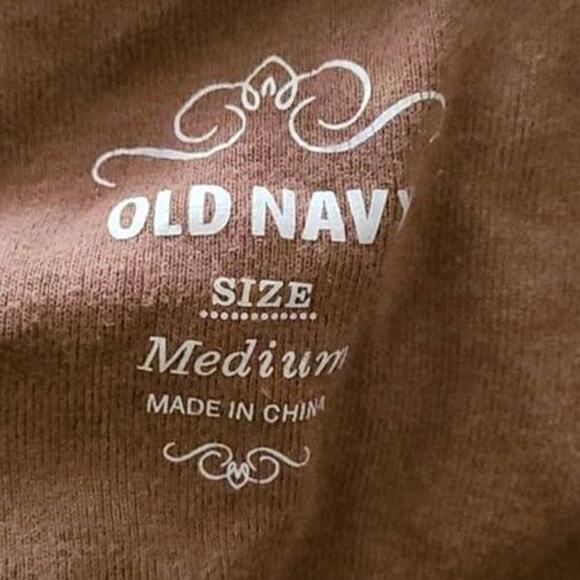 Excellent Old Navy Women’s Brown Floral Racerback Top with Accent Detail Medium - Picture 3 of 6